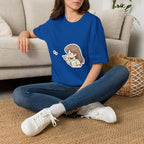 Kawaii Girl Blowing Hearts T-Shirt — Cute Anime Graphic Tee