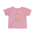 Infant Tee — "My 1st Birthday" Pink Crown First Birthday Shirt