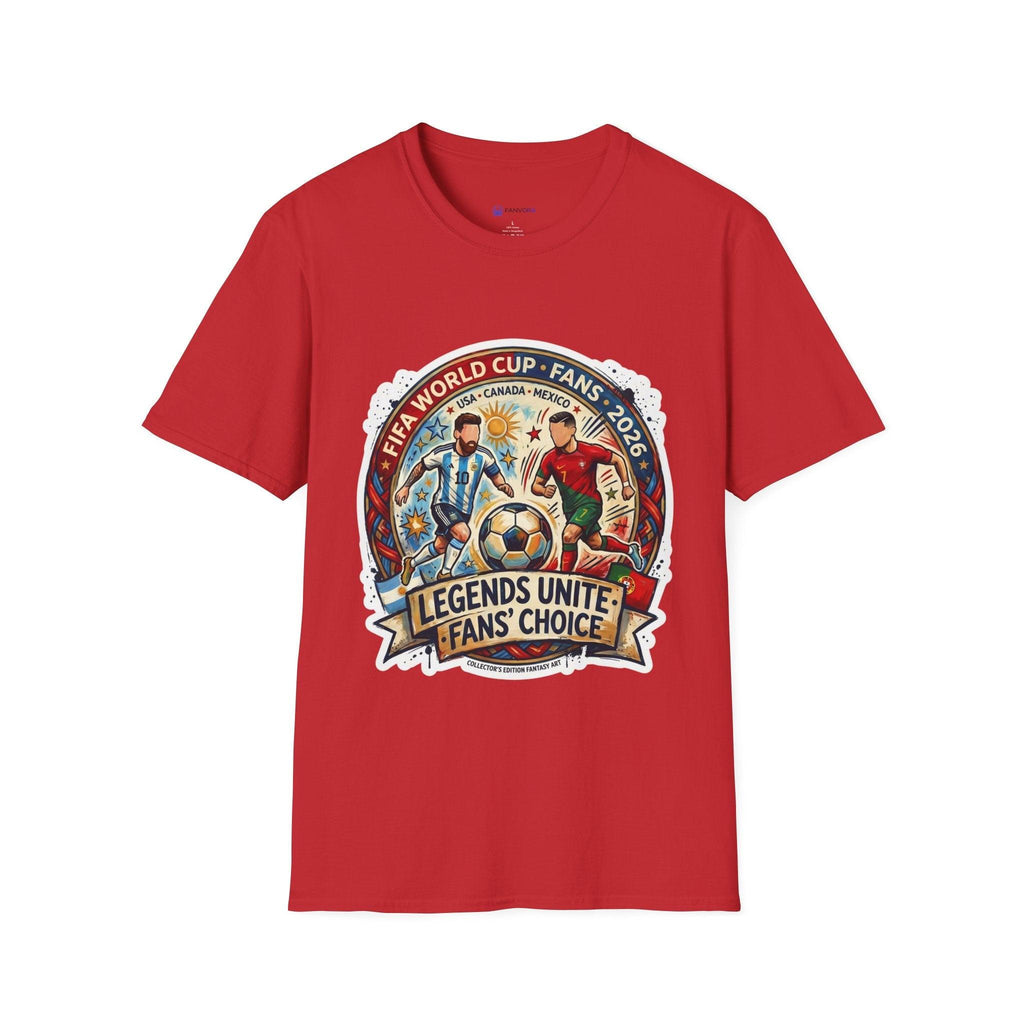Unisex - Legends Unite Fans’ Choice World Cup T-Shirt — “Survival Pack: Chips & Hope”.