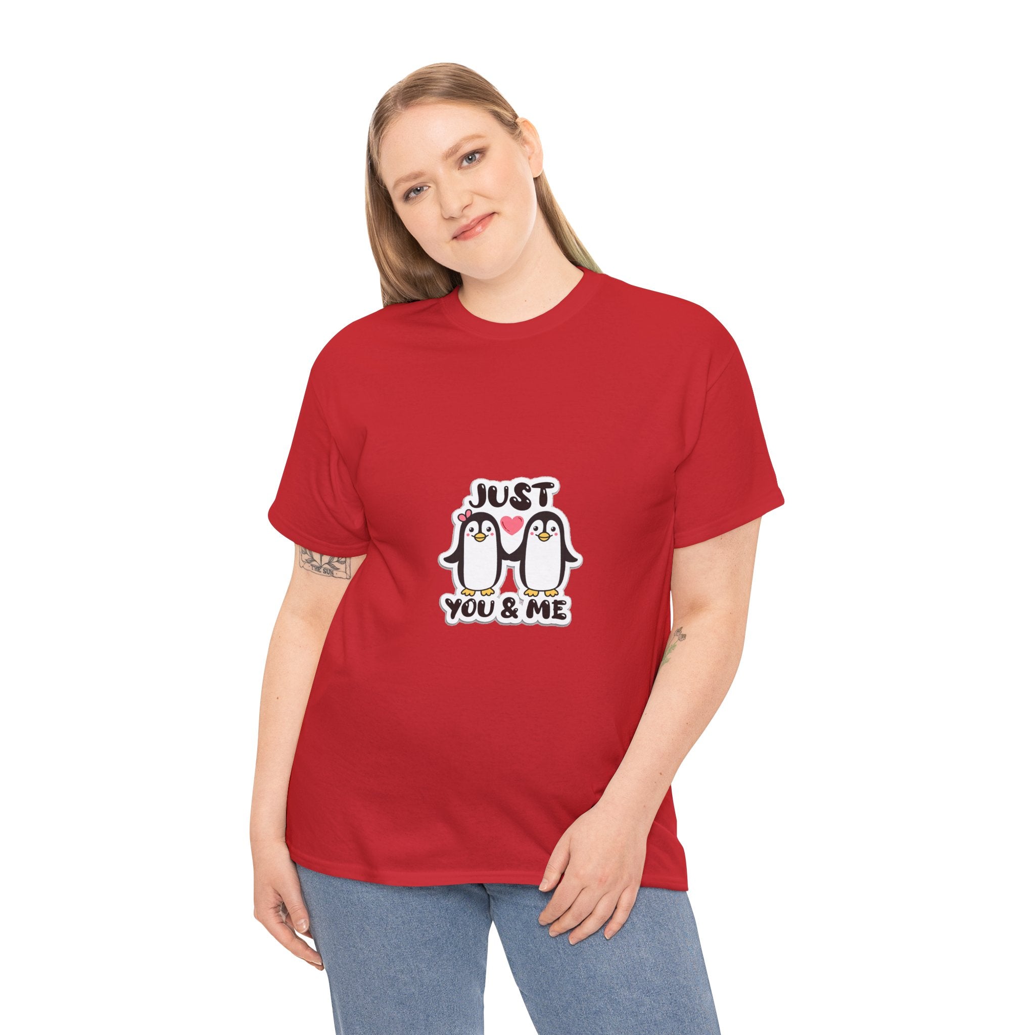 Just You & Me Penguin Tee — Cute Couples Graphic T-Shirt