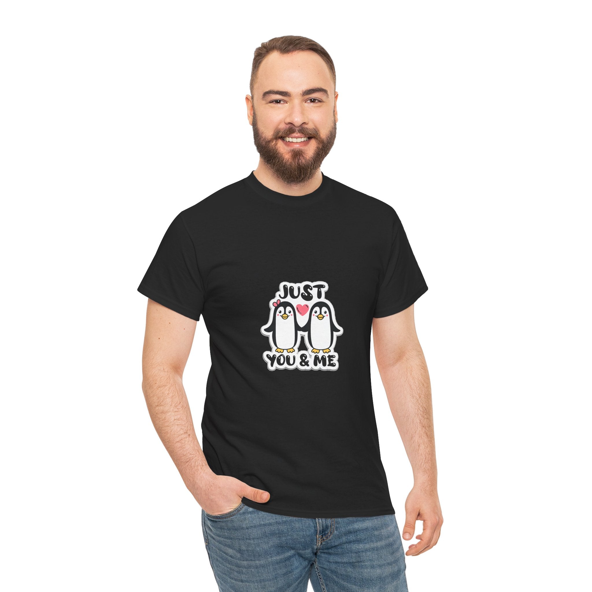 Just You & Me Penguin Tee — Cute Couples Graphic T-Shirt