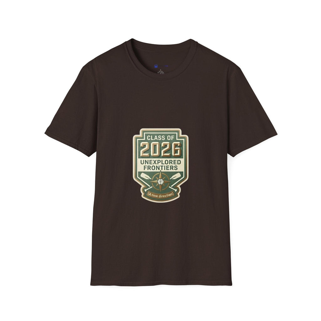 Class of 2026 Unexplored Frontiers graduation t-shirt design