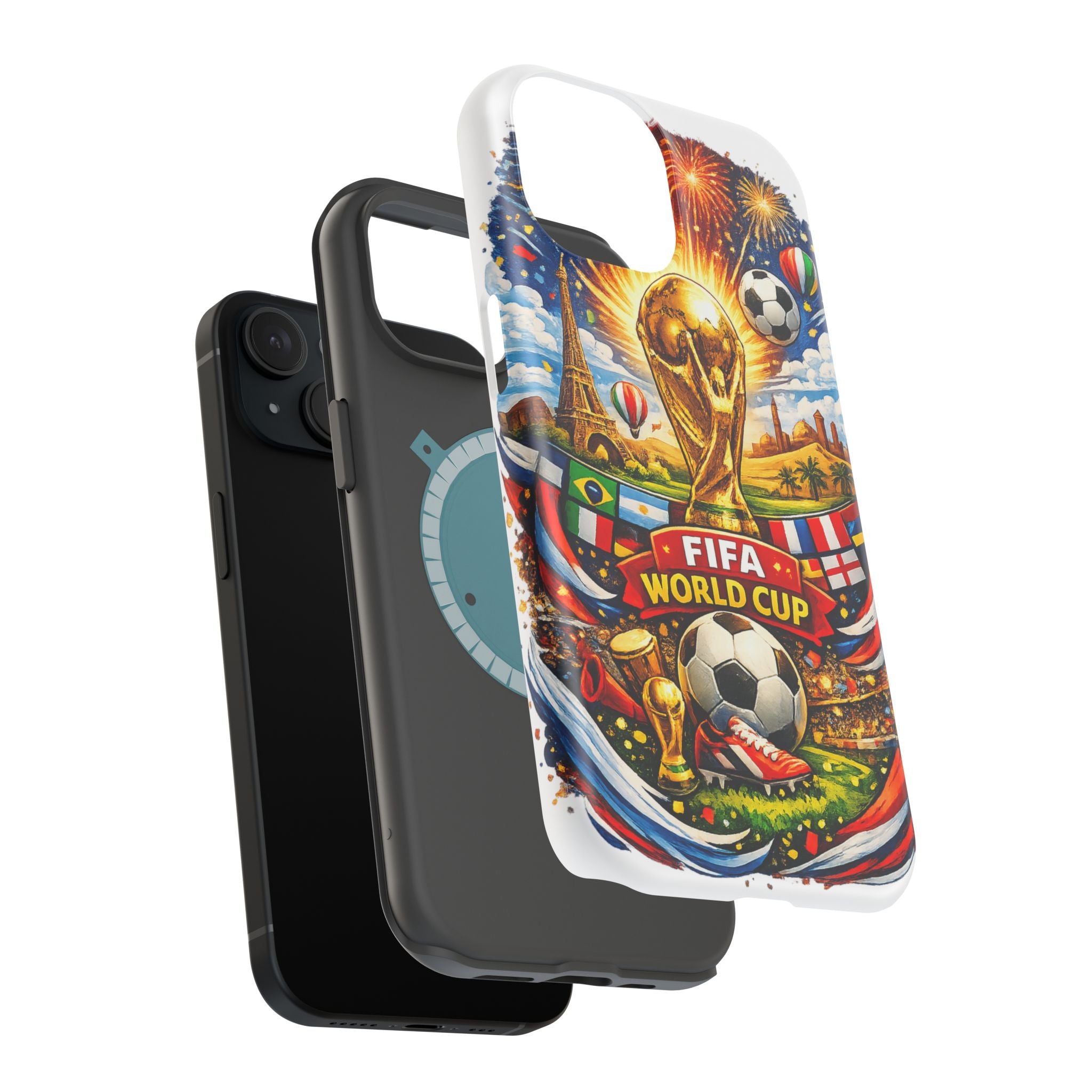 Soccer Magnetic Impact-Resistant Phone Case — FIFA Trophy Design