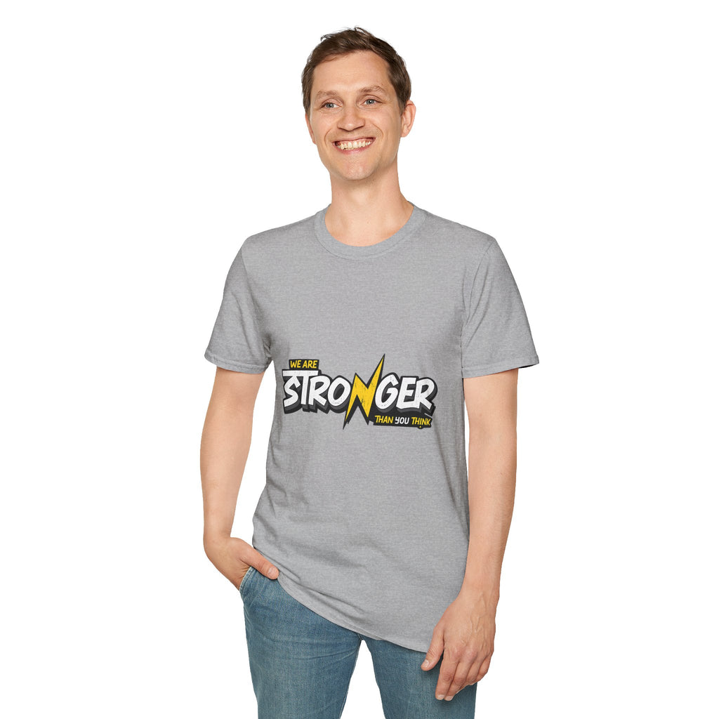 We Are Stronger Lightning Tee — Inspirational Graphic T-Shirt