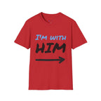 I’m With Him arrow couple t-shirt