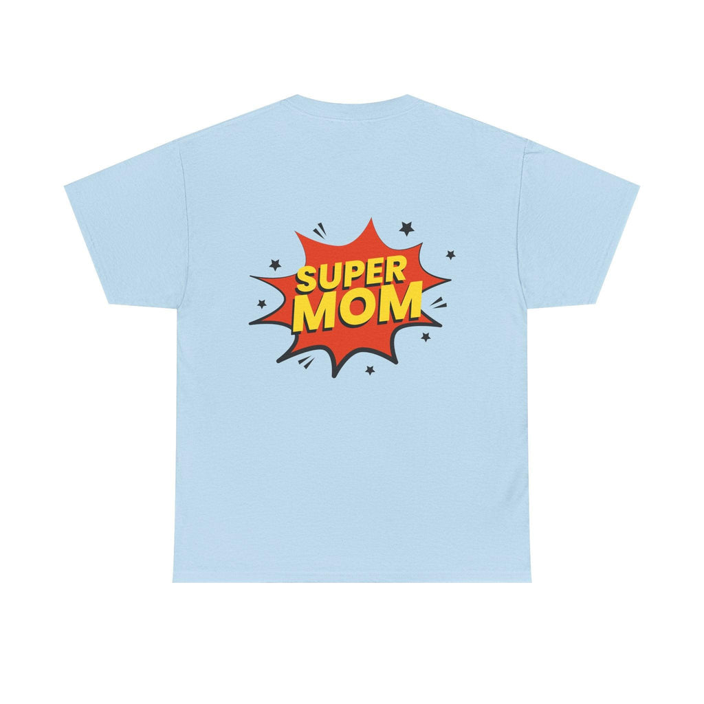 Mom Silhouette Sunset T-Shirt — "Super Mom" Graphic Tee for Mother's Day.
