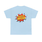 Mom Silhouette Sunset T-Shirt — "Super Mom" Graphic Tee for Mother's Day.