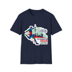 Soccer Cup 2026 T-Shirt — Colorful Player Silhouette with Stadium Skyline