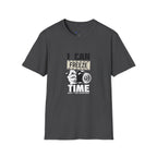 I Can Freeze Time Camera T‑Shirt — Vintage Photographer Quote Tee