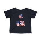 Infant Tee - USA Flag Balloons Graphic (Patriotic 4th of July Baby Shirt).