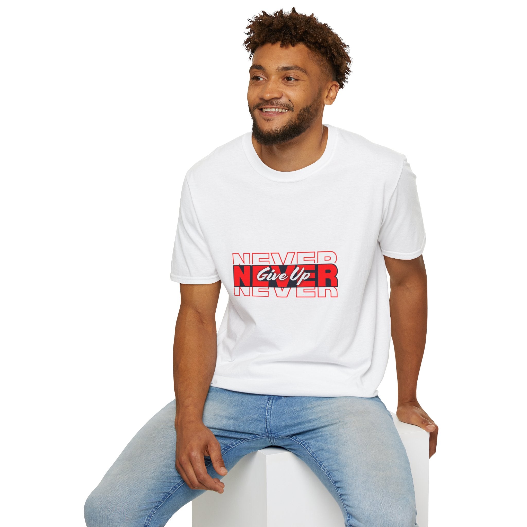 Never Give Up T-Shirt — Motivational Graphic Tee