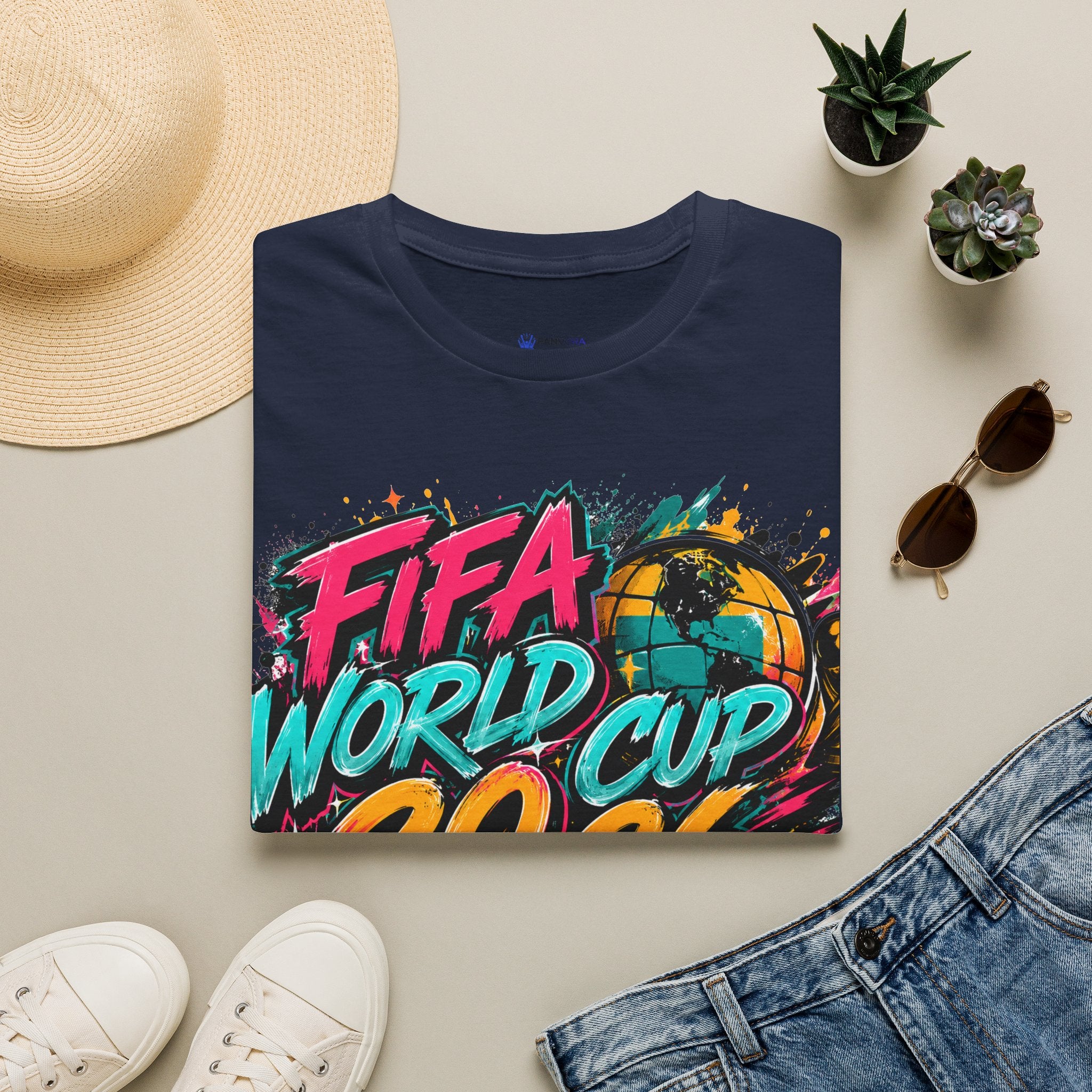 Soccer 2026 T-Shirt —  Bright color splash Graphic Tee.