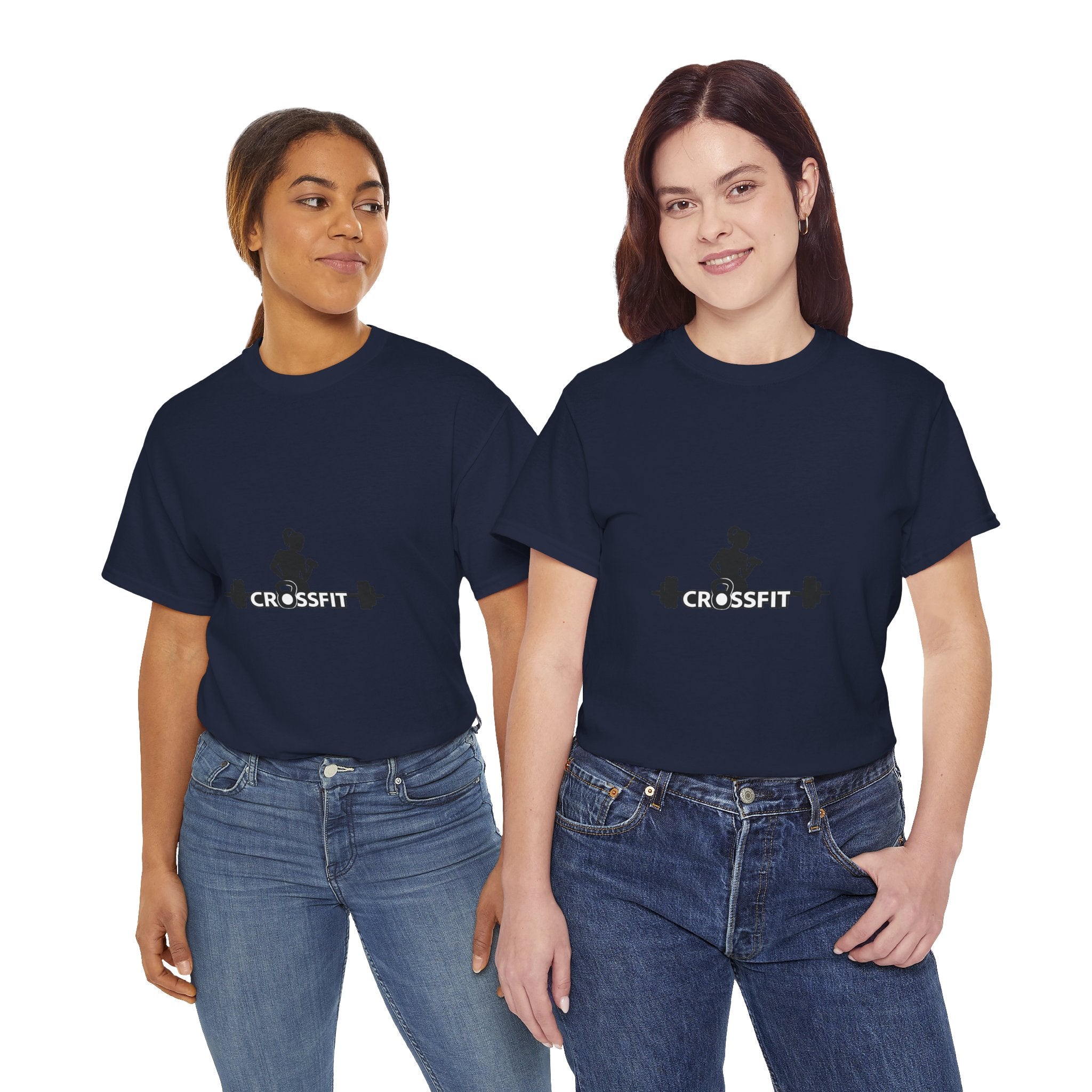 CrossFit Weightlifter T-Shirt — Barbell Silhouette Gym Tee