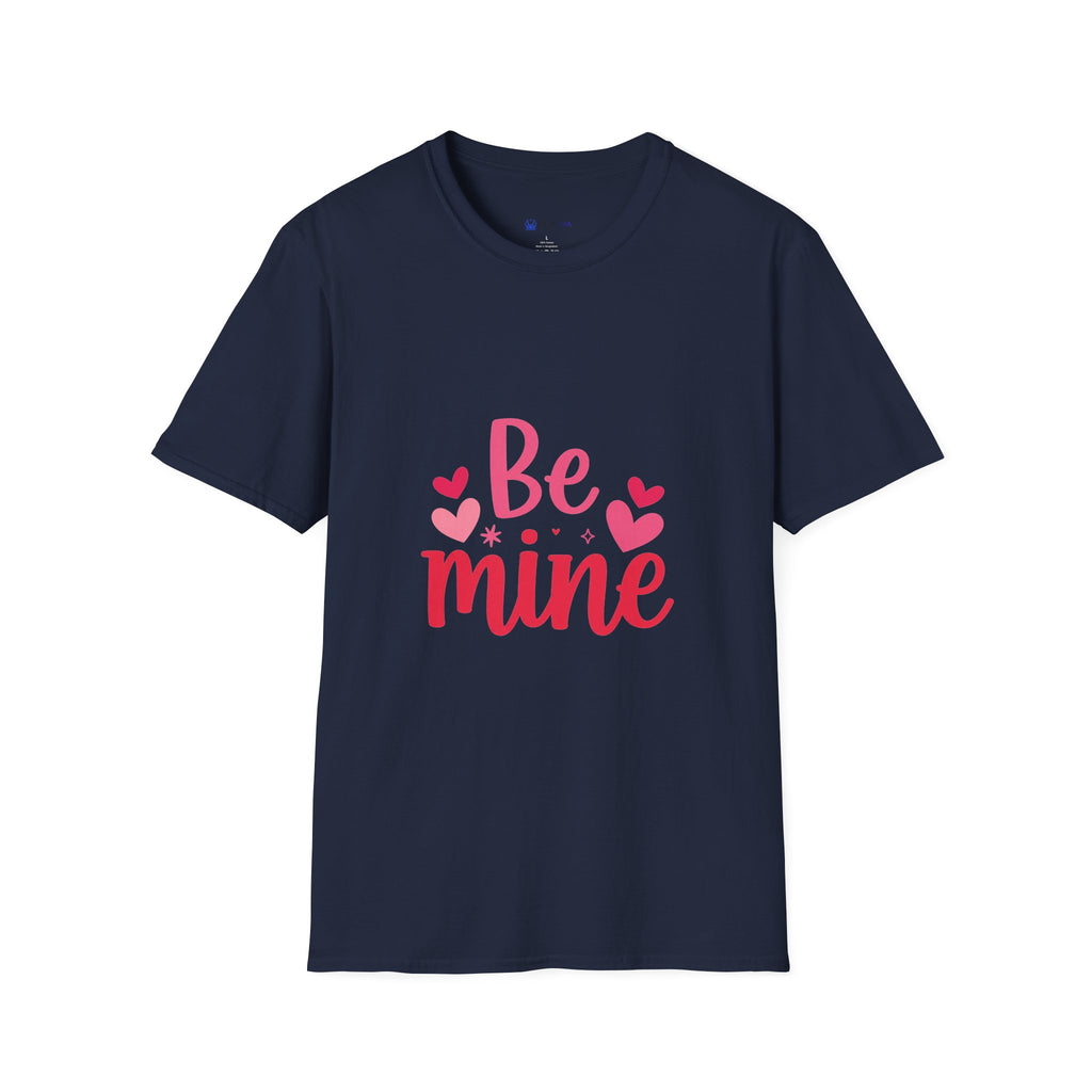 Valentine "Be Mine" T-Shirt — Cute Heart Graphic Tee for Women & Couples