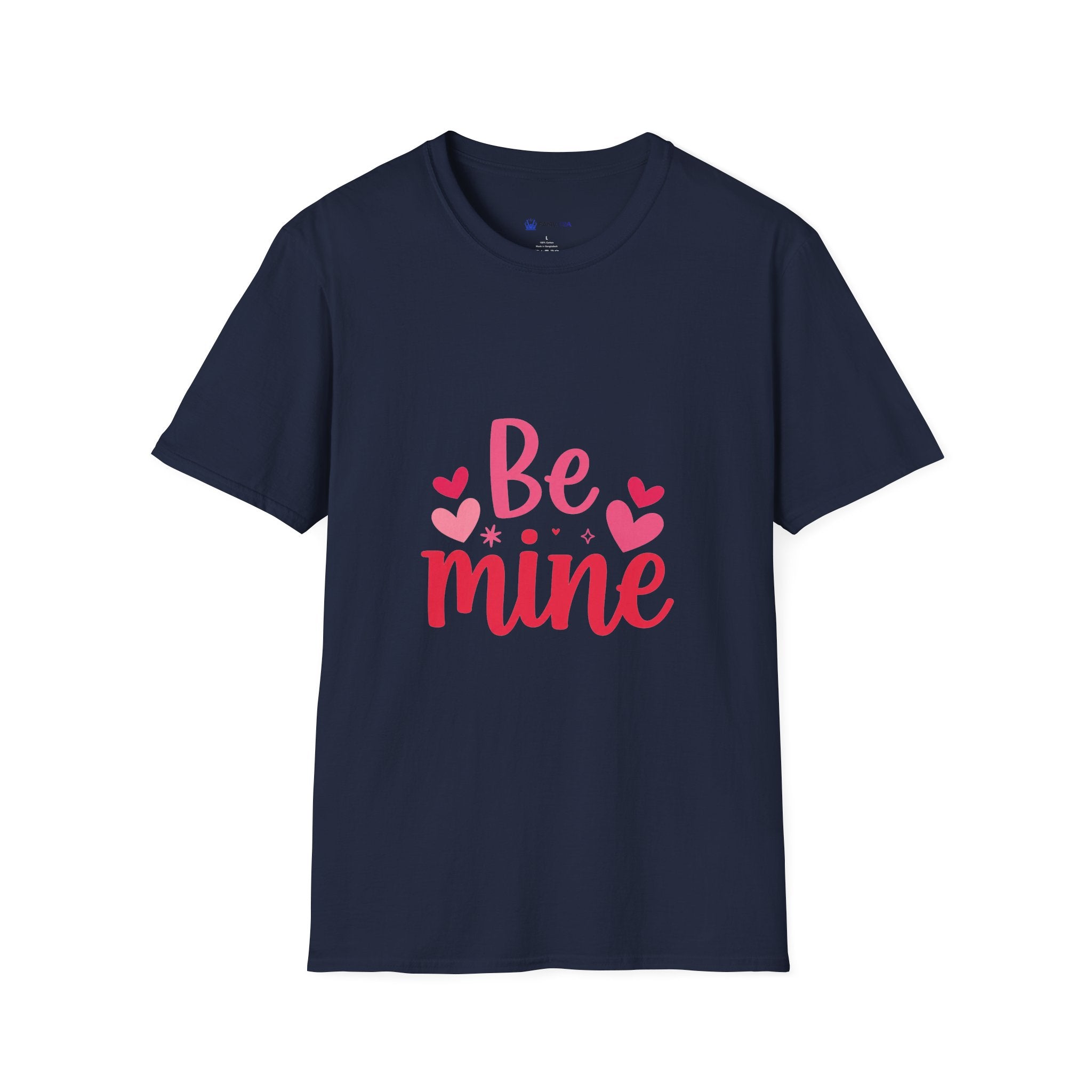 Valentine "Be Mine" T-Shirt — Cute Heart Graphic Tee for Women & Couples