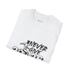 Never Give Up 2026 T-Shirt — Motivational Sports Quote Tee