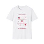 You Won My Heart tic tac toe t-shirt