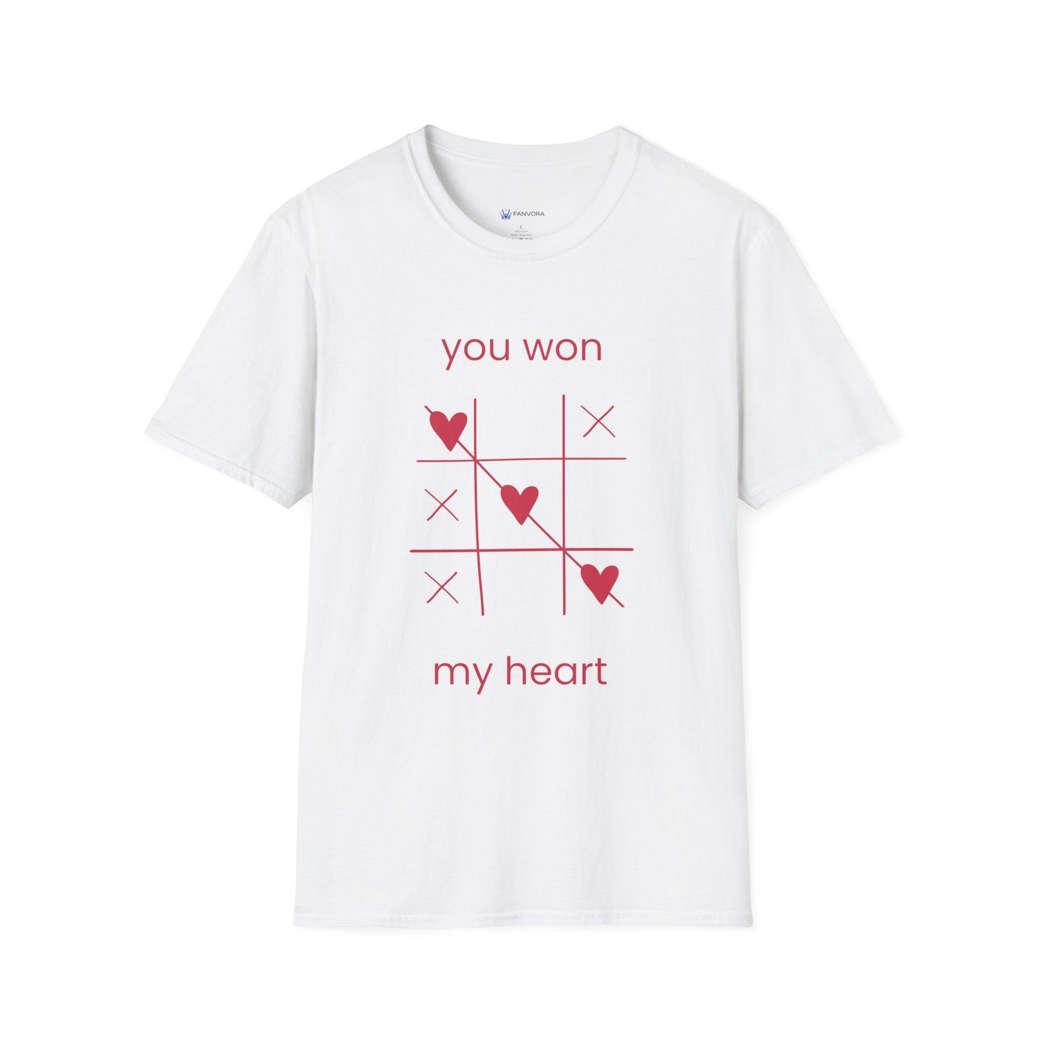 You Won My Heart tic tac toe t-shirt