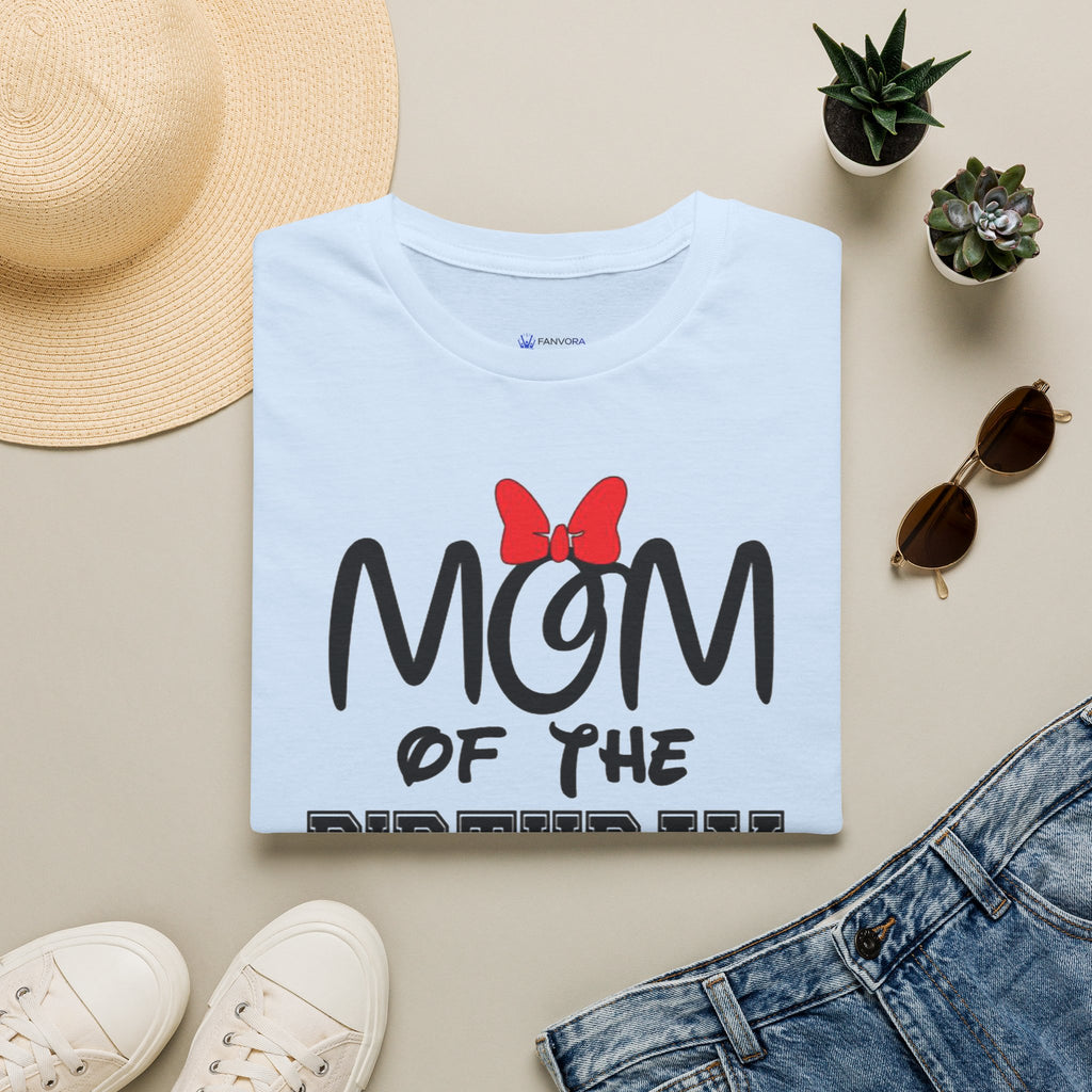 Mom of the Birthday Boy T-Shirt — Cute Minnie/Mickey Theme Disney Birthday Tee