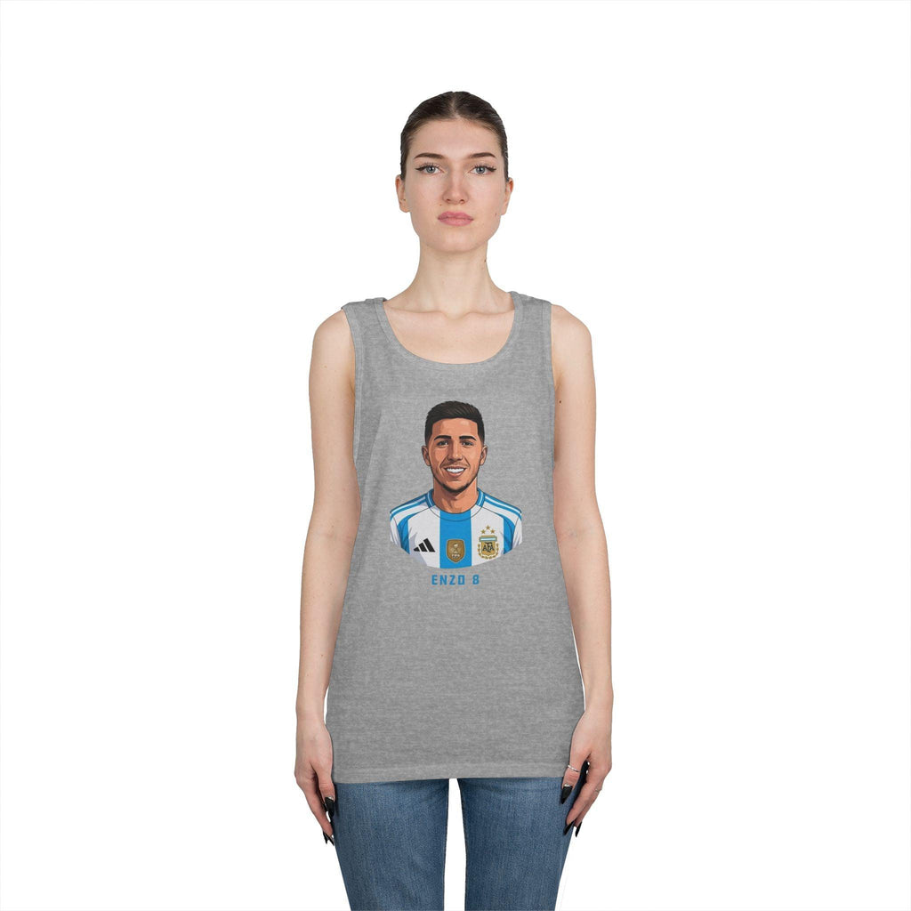 "I am Here to Stay" Argentina Soccer Star Tank Top — Jersey Portrait World Cup 2026.