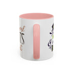 Inspirational "Creativity Never Goes Out of Style" Accent Coffee Mug (Black Handle).
