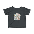 Infant Tee — 'Happy 1st Birthday' Pastel Unicorn Celebrate & Share