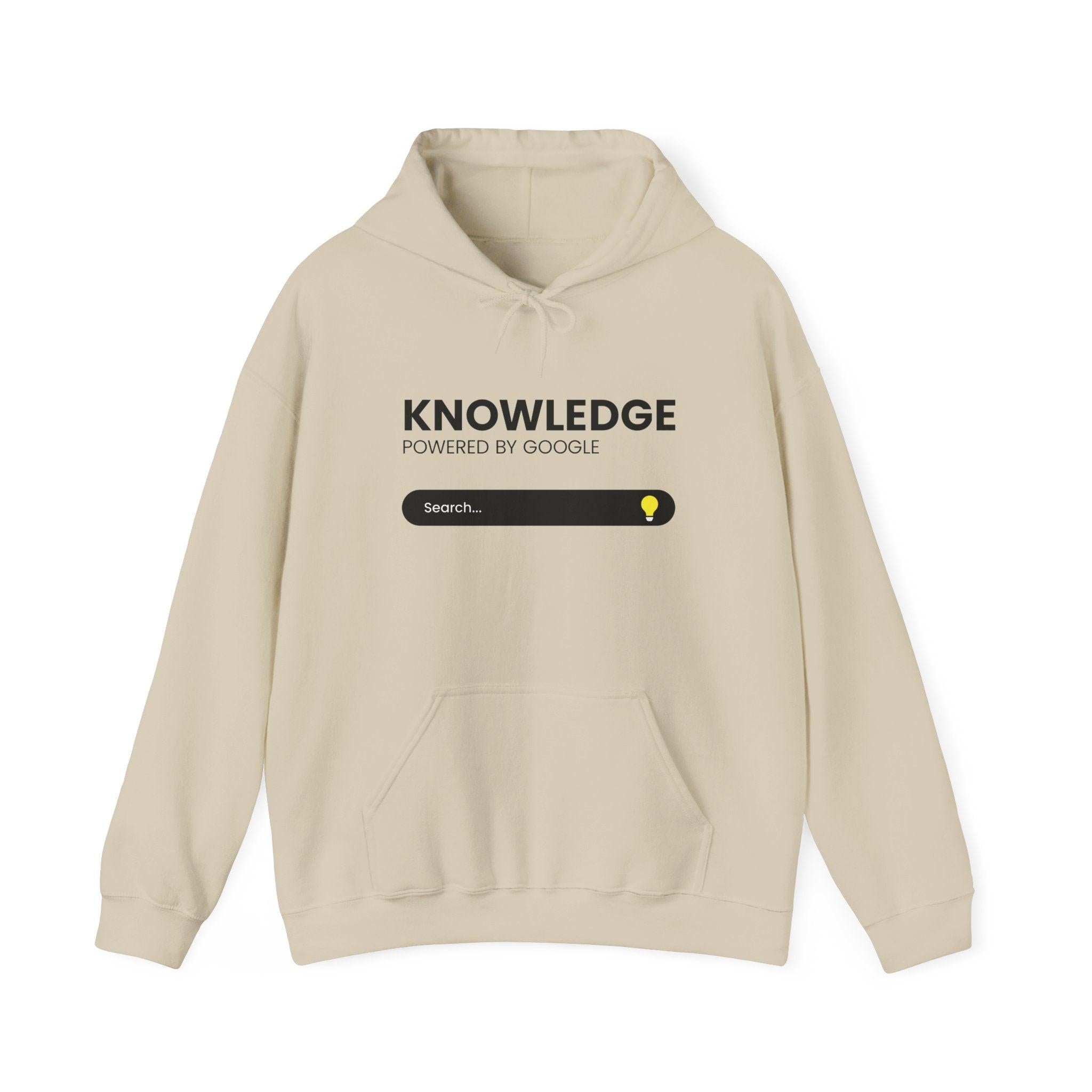 Knowledge Search Hoodie — "Knowledge Powered by Google" Pullover.