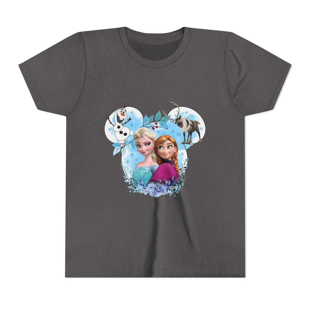 Girls' Frozen Princesses Youth Tee – Elsa & Anna Winter Friends Shirt