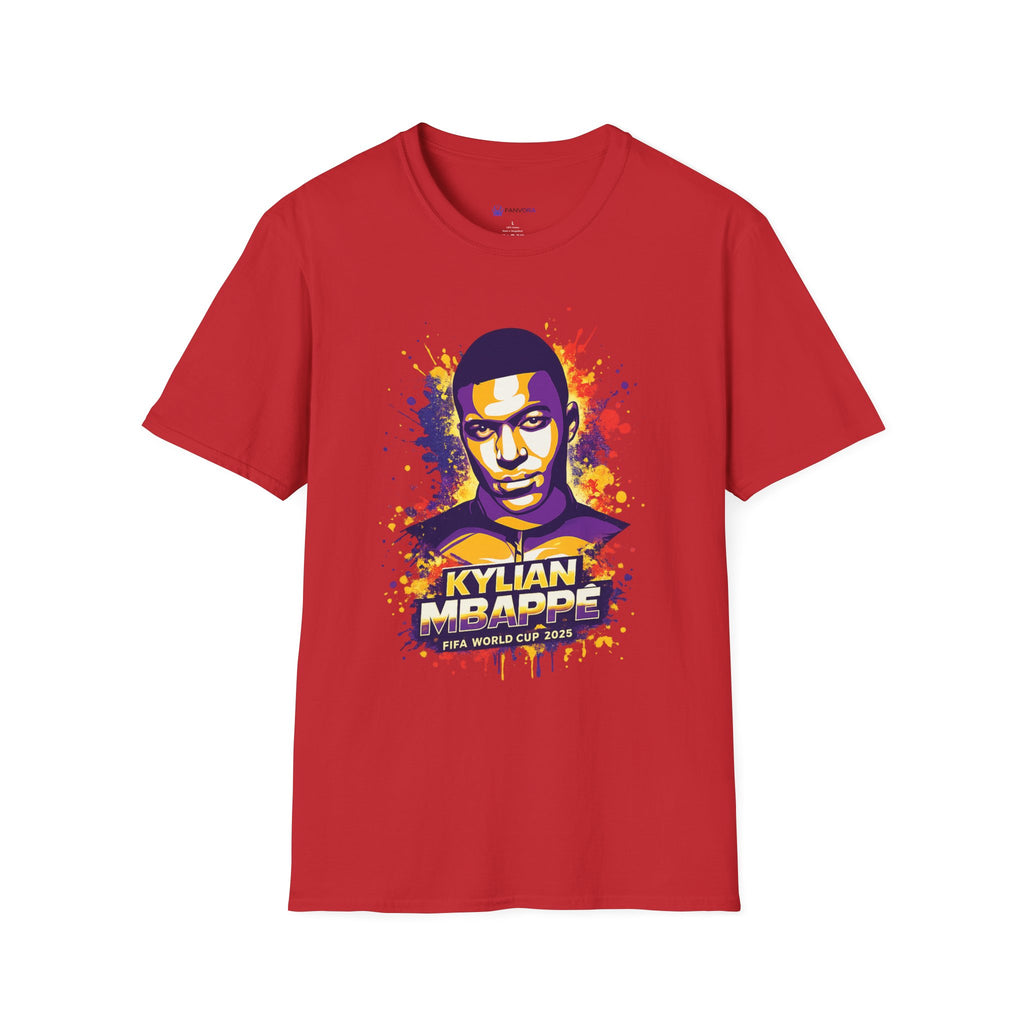 France legend Graphic T-Shirt — Vibrant Splash Portrait Soccer Fan Tee