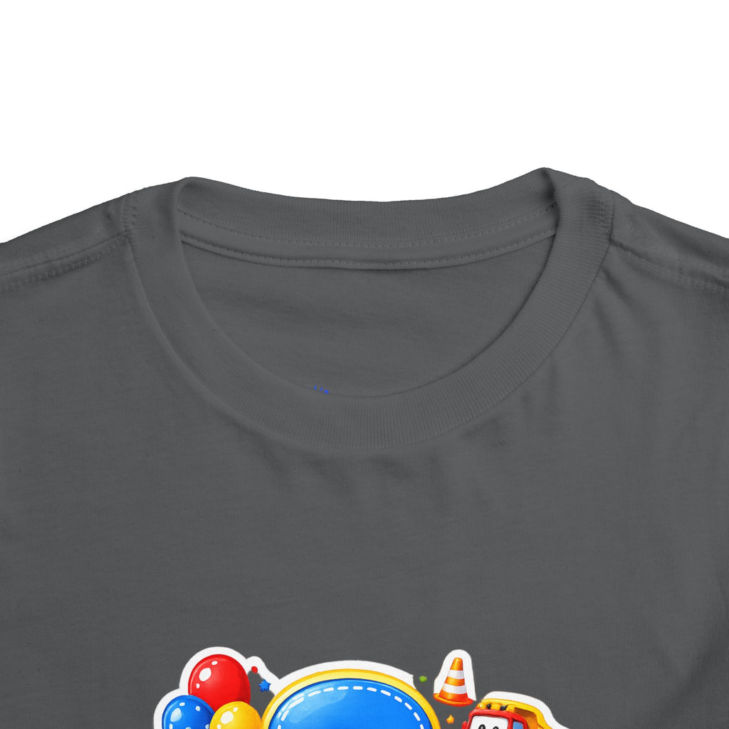 Toddler Birthday Tee — "3" Race Car Happy Birthday Shirt