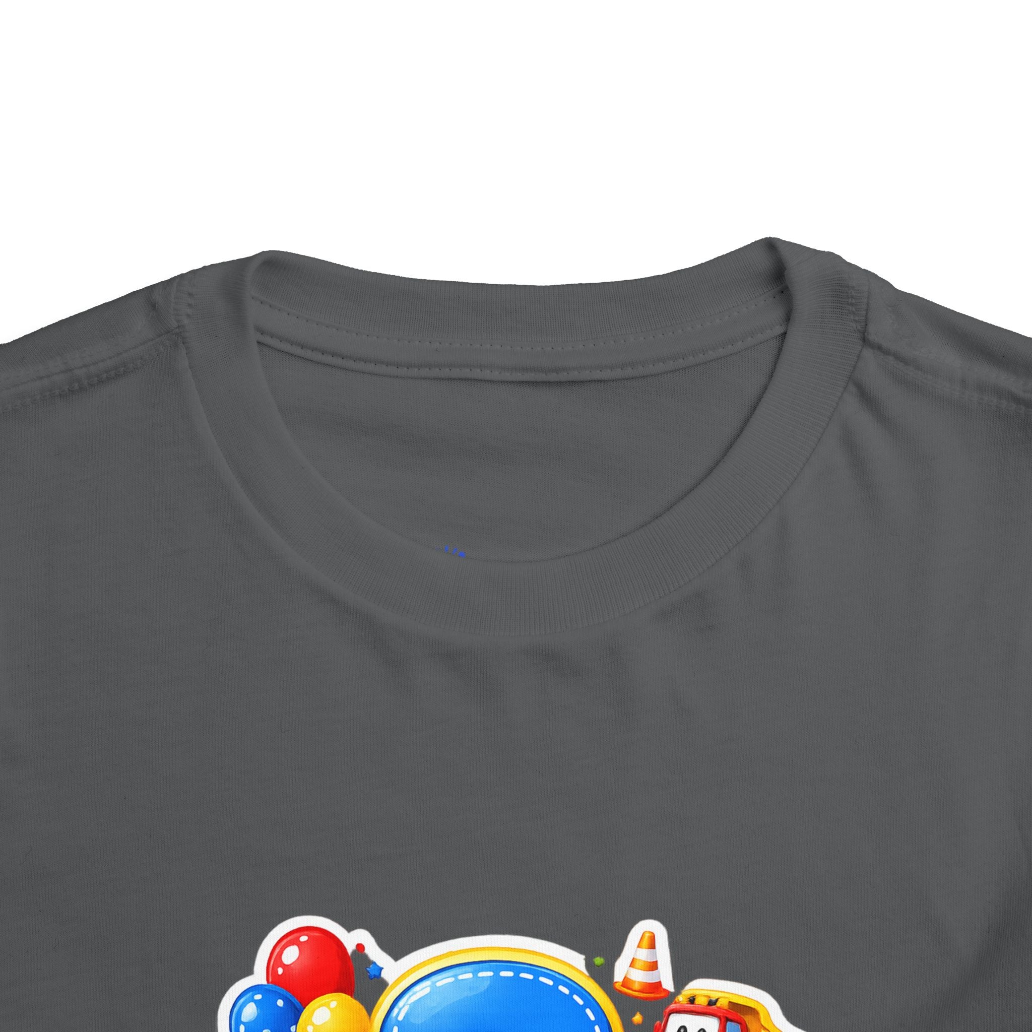 Toddler Birthday Tee — "3" Race Car Happy Birthday Shirt