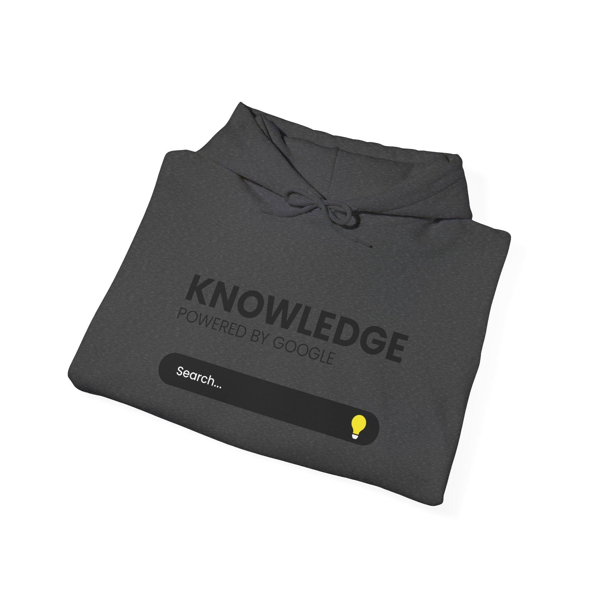 Knowledge Search Hoodie — "Knowledge Powered by Google" Pullover.