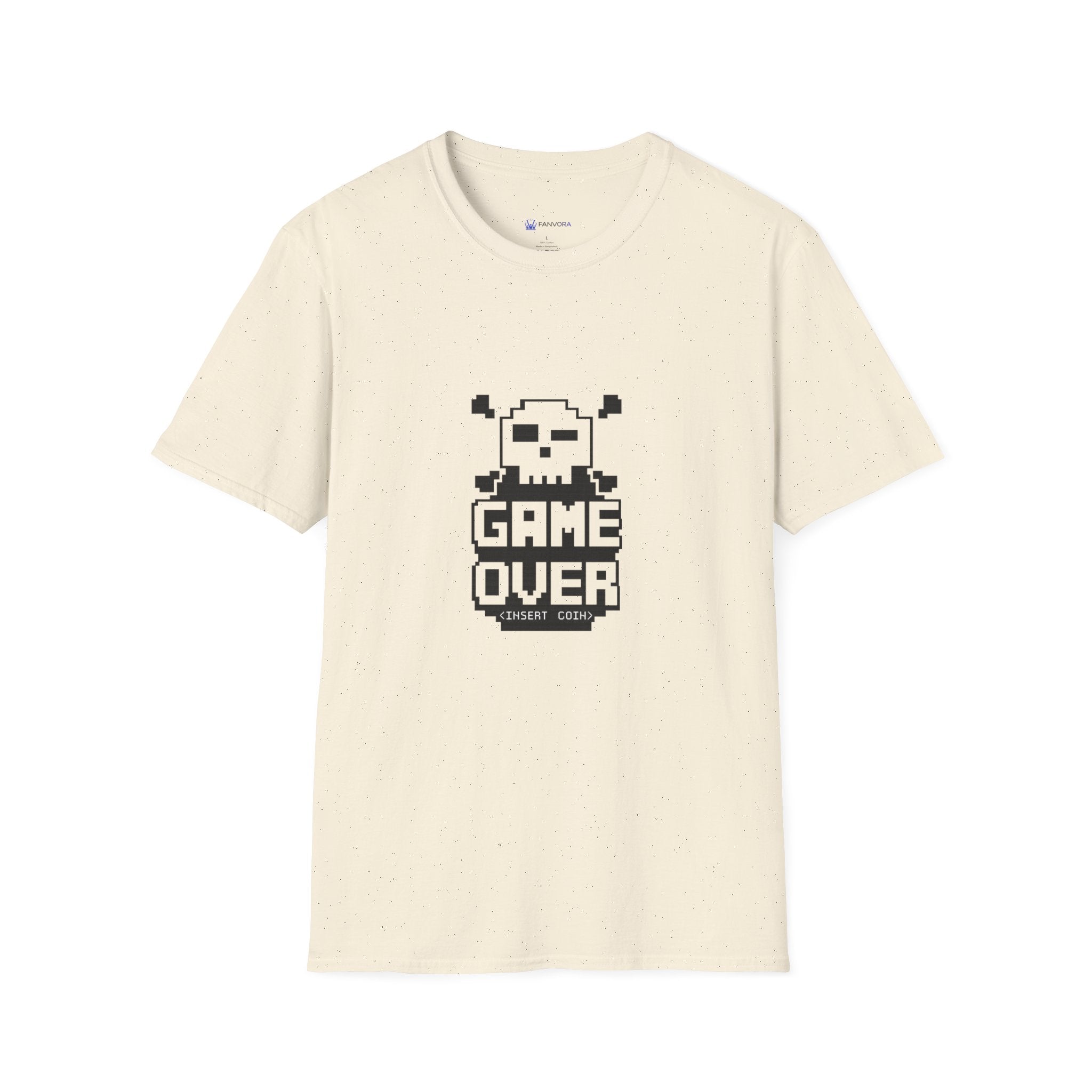 Game Over T-Shirt — Retro Pixel Skull Gamer Tee
