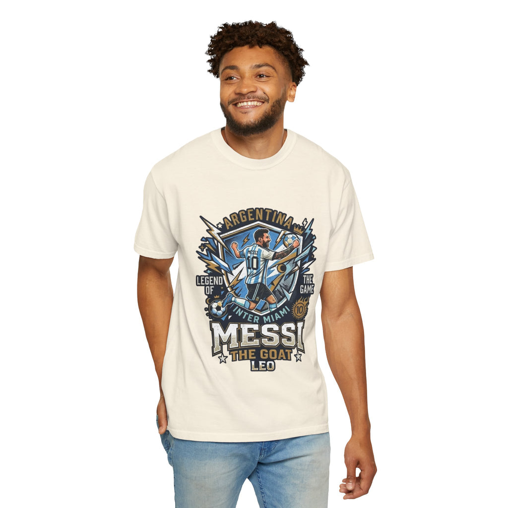 Messi "The GOAT" Soccer T-Shirt - Argentina Fan Version