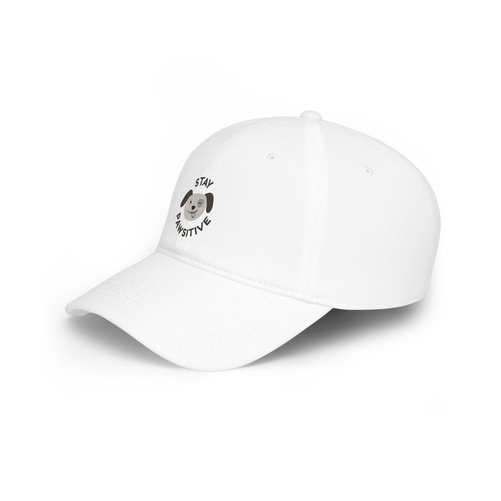 Stay Pawsitive dog embroidered baseball cap