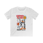 Kids Looney Tunes Basketball Tee — Daffy & Bugs Vintage Action Graphic Shirt.