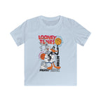 Kids Looney Tunes Basketball Tee — Daffy & Bugs Vintage Action Graphic Shirt.