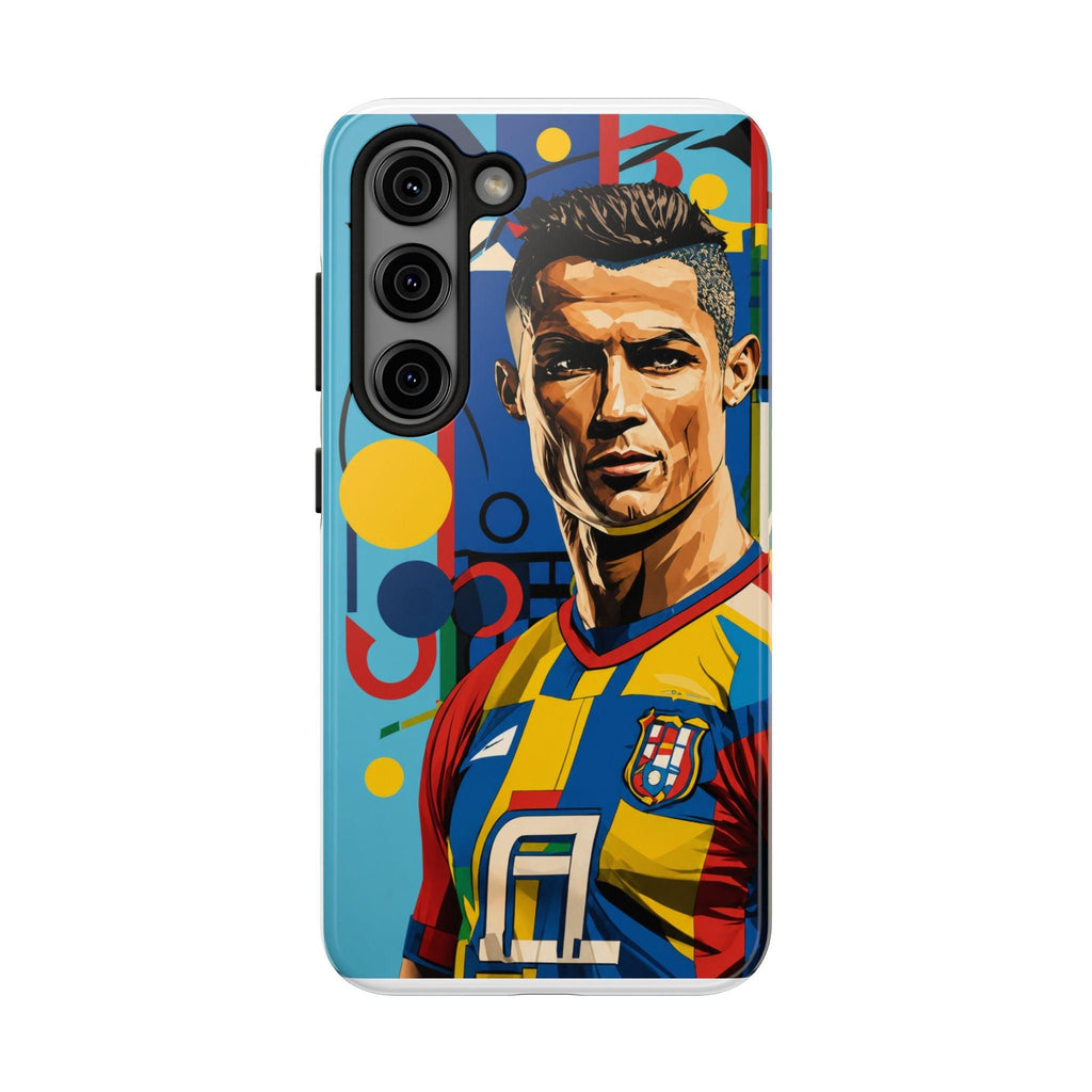 Portugal  legend Pop Art Tough Phone Case — Colorful Soccer Legend Protective Cover.