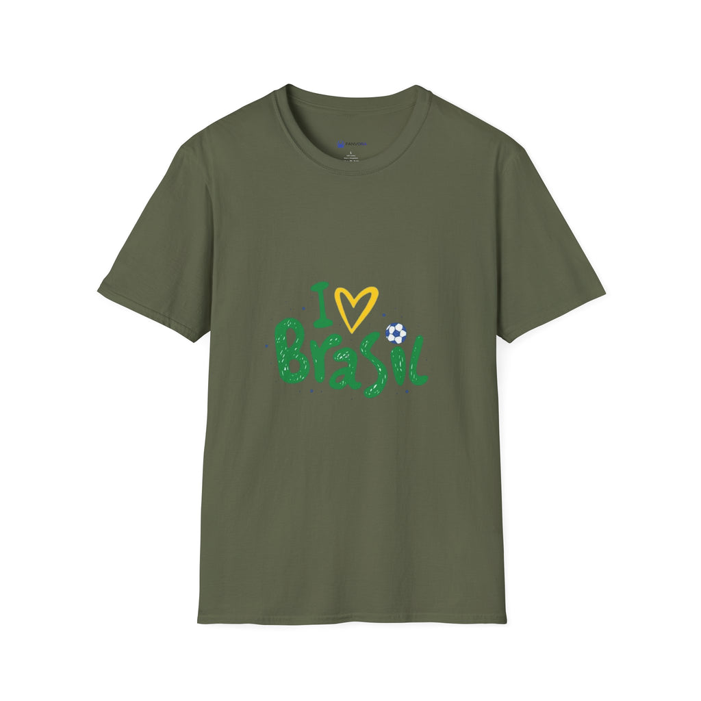 Brazil Soccer T-Shirt — I  Brazil Football Fan Tee