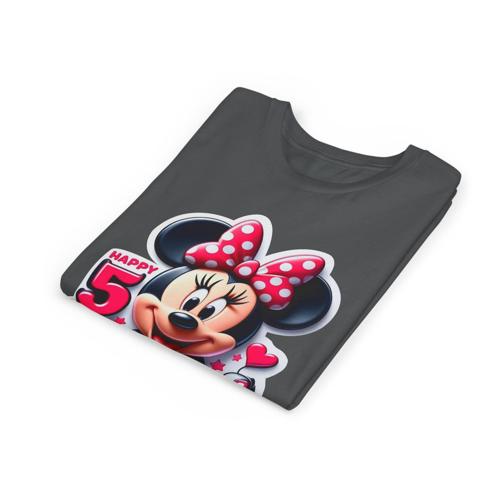 Minnie Mouse Happy 5th Birthday Youth Tee