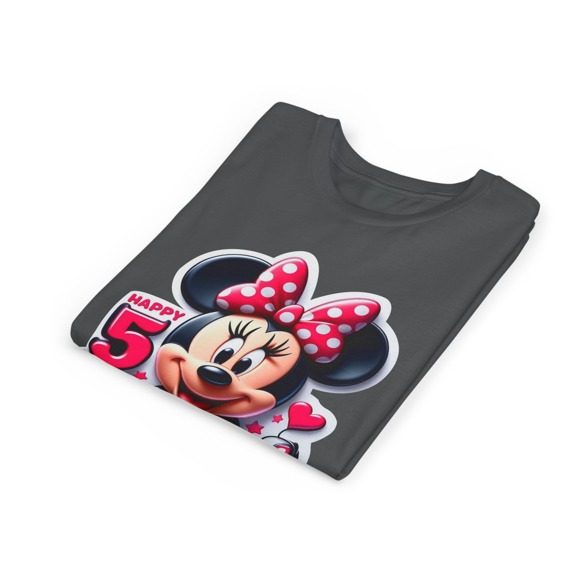 Minnie Mouse Happy 5th Birthday Youth Tee
