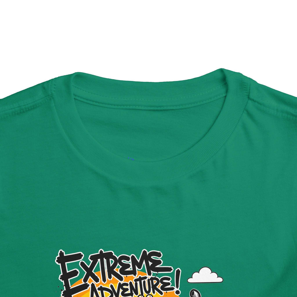 Toddler Tee - "Extreme Adventure 4x4 Off Road" Blue Monster Truck.
