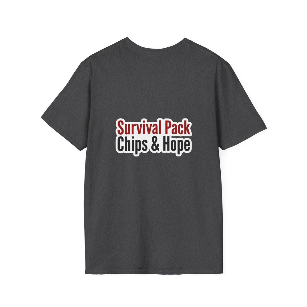 Unisex - Legends Unite Fans’ Choice World Cup T-Shirt — “Survival Pack: Chips & Hope”.
