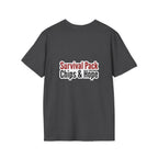 Unisex - Legends Unite Fans’ Choice World Cup T-Shirt — “Survival Pack: Chips & Hope”.