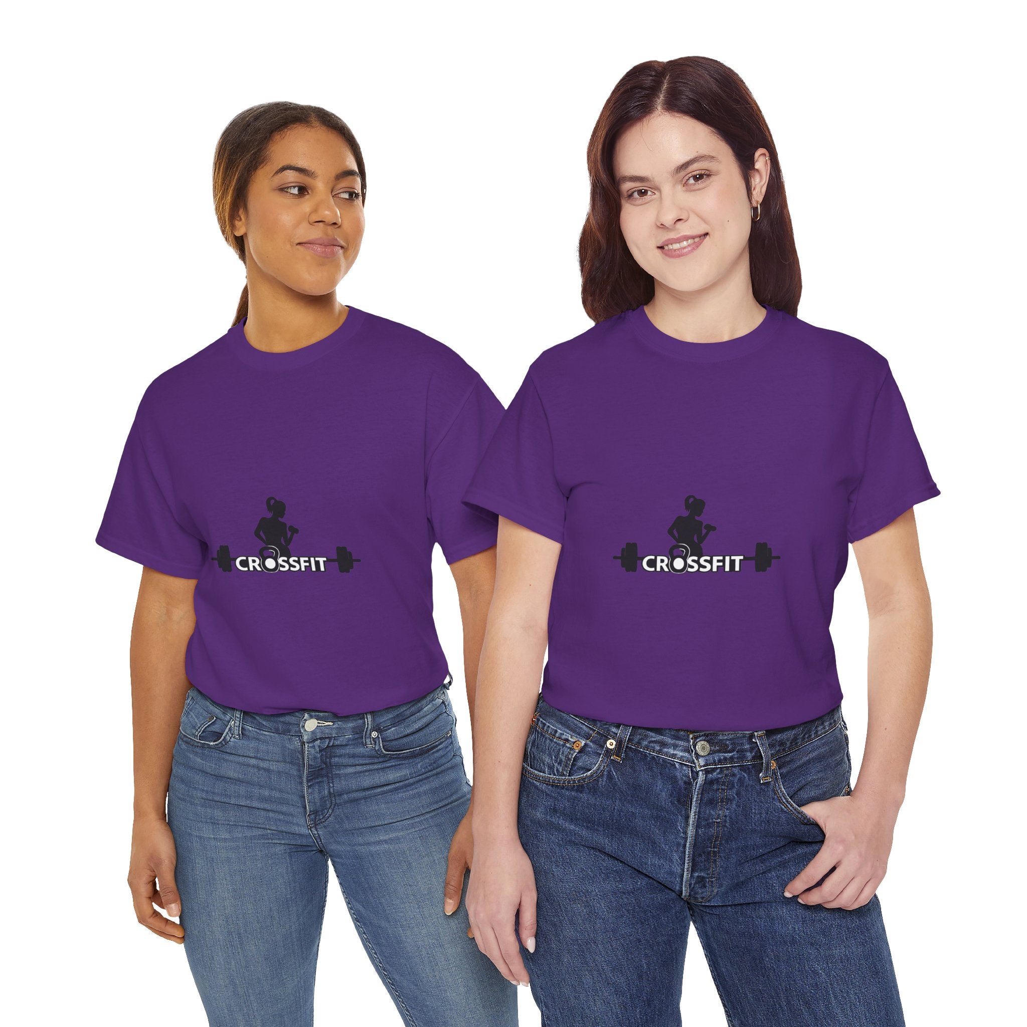 CrossFit Weightlifter T-Shirt — Barbell Silhouette Gym Tee