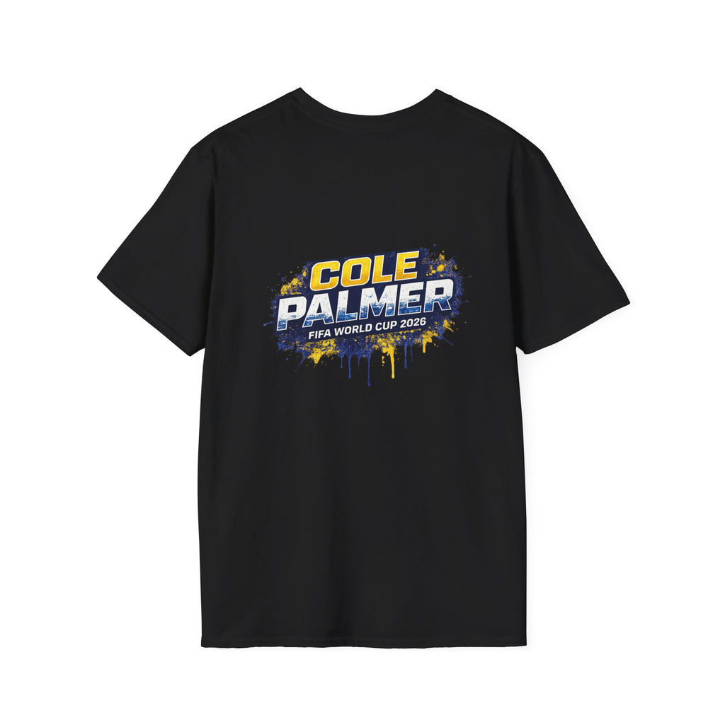 Soccer Player Graphic T-Shirt — 'England Legend' Blue Splash Design