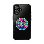 Matte Black iPhone Tough Cases 12 to 17 Pro Max  — "King of Pop Forever" Retro Pop Art Phone Case