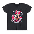 Minnie Mouse Happy 5th Birthday Youth Tee