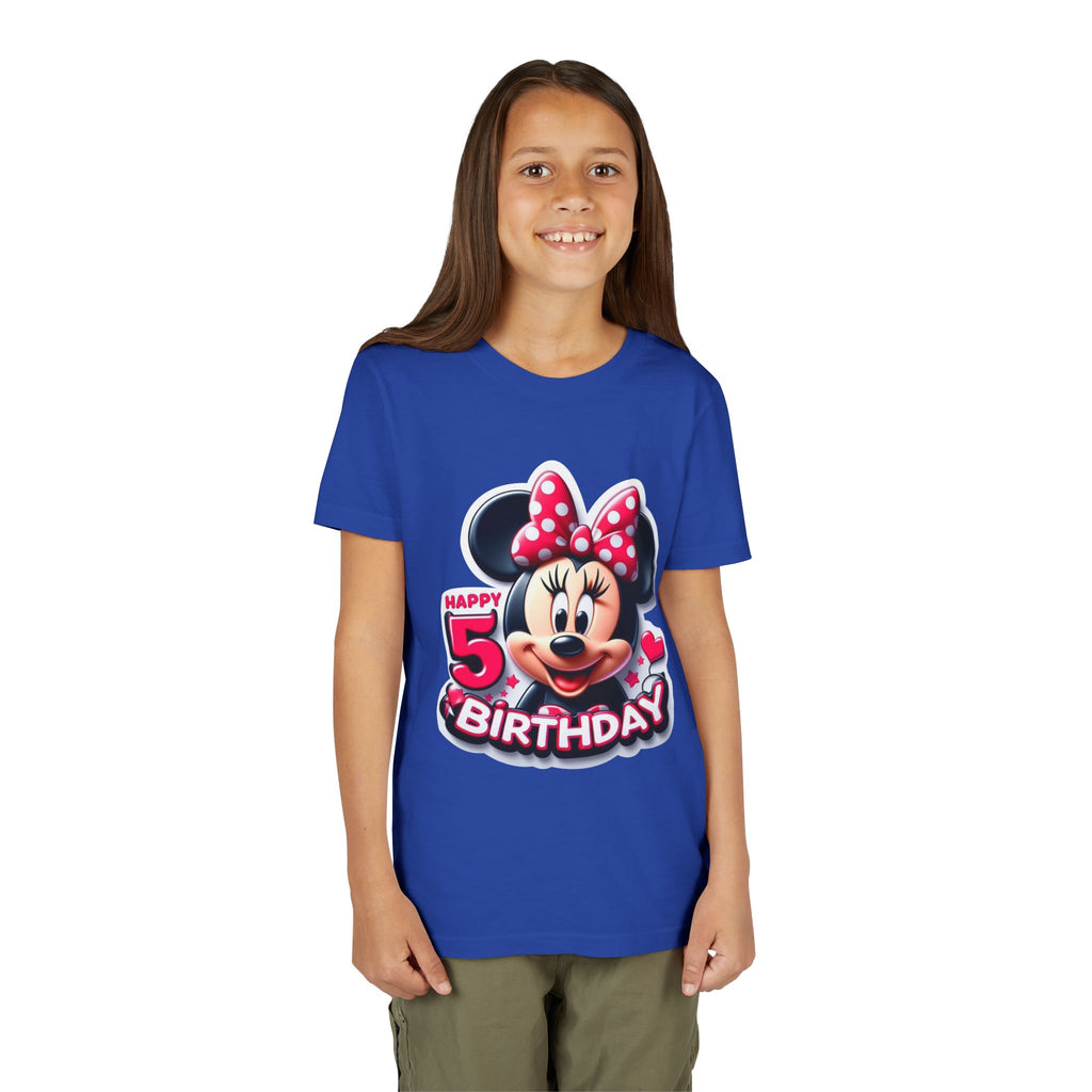Minnie Mouse Happy 5th Birthday Youth Tee