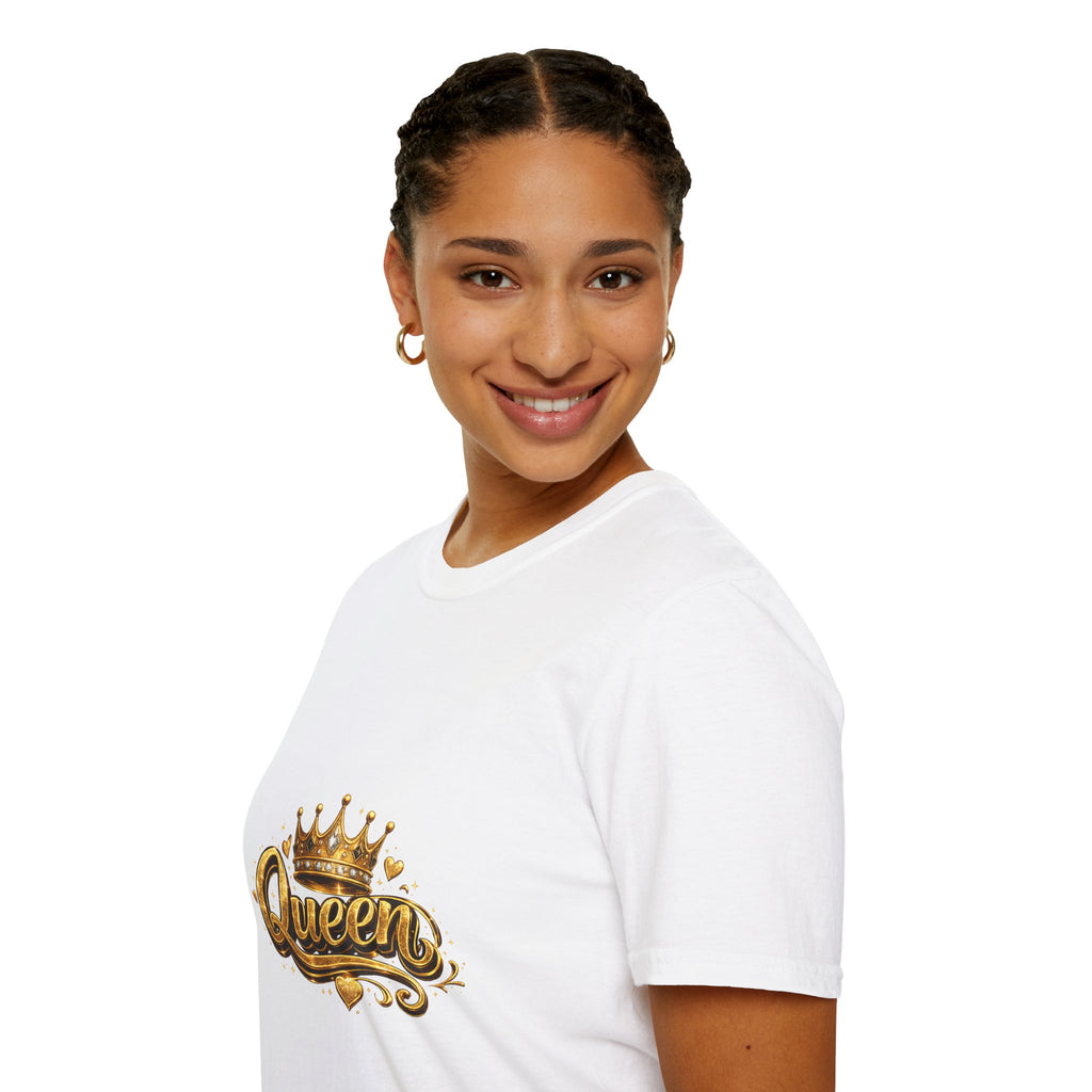 Queen Graphic T-Shirt — Gold Crown Design